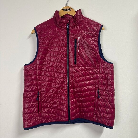 Vineyard Vines Women's Puffer Shiny Mountain Weekend Vest Maroon Wo XL NWT - Picture 1 of 8